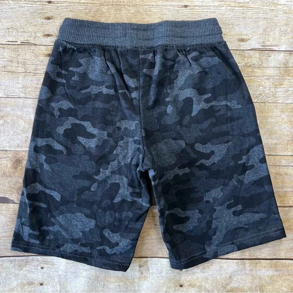 Buffalo David Bitton Evan Boys  Grey Camo‎ Slim Straight Knit Shorts Size 8